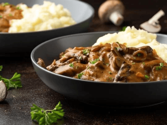 Two plates of western food