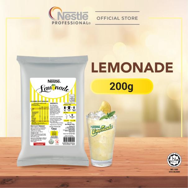 A glass of Nestle Lemonade and a Sachet Pack