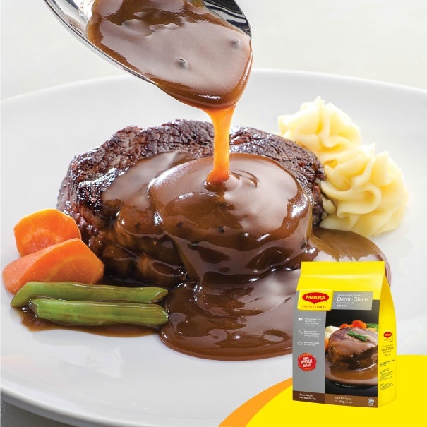 Steak with Demi Glace Brown Sauce Mix