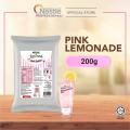 A glass of Nestle Pink Lemonade and a Sachet Pack