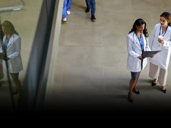 Two Doctors looking at the medical results.